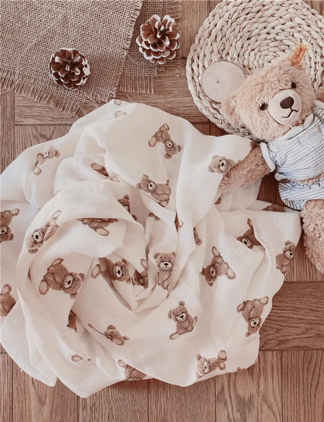 Bear Blanket Knitting Pattern Baby Blanket Teddy Easy Teddy Bear