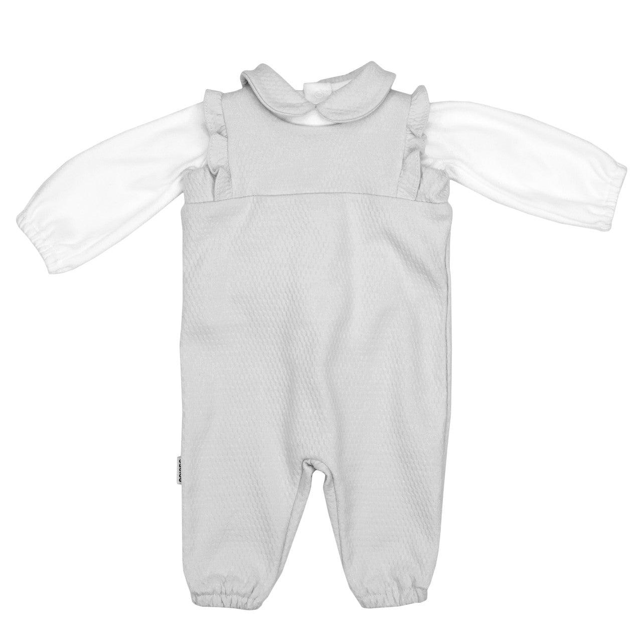 Grey Waffle Dungaree Outfit