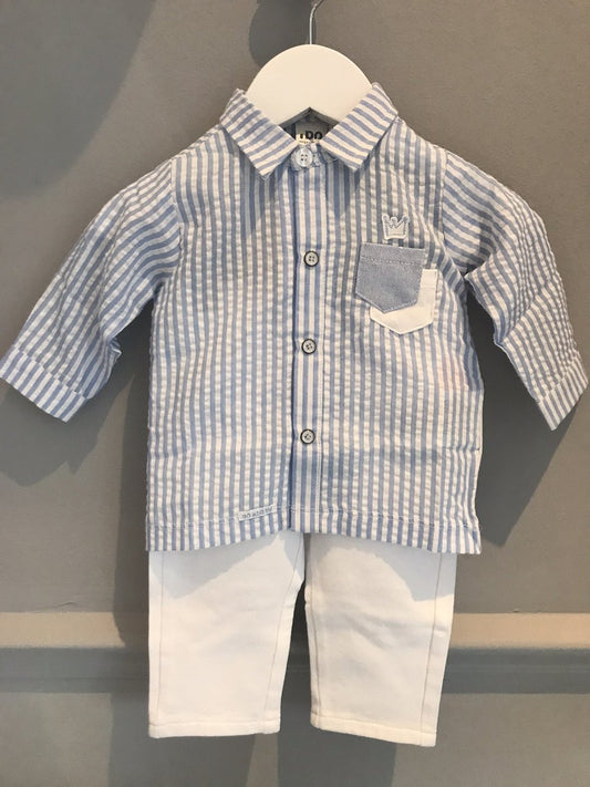 Boys White Knit Trouser