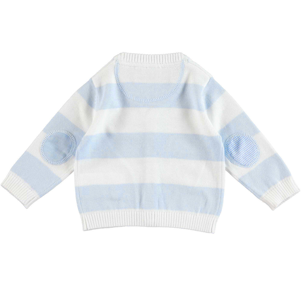 Light Blue and White Knitted Cardigan