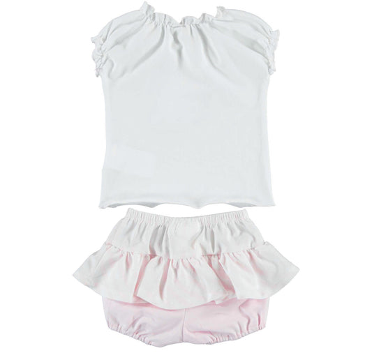 Pink and White Jam Pant Set