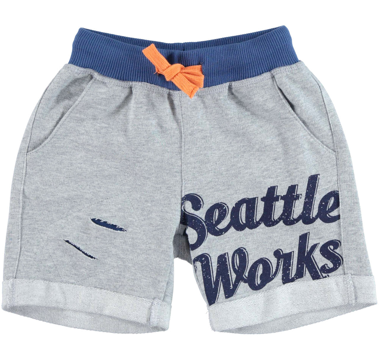 Blue and Grey Shorts Set