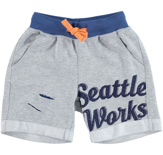 Blue and Grey Shorts Set