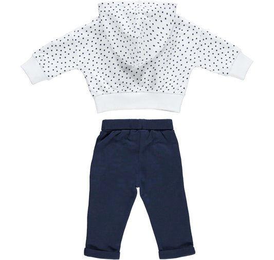 Navy and White Baby Joggers