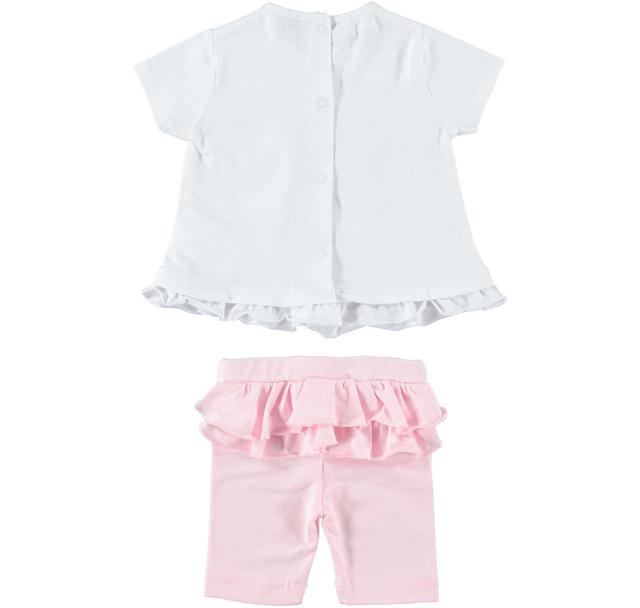 Pink and White Floral Short Set