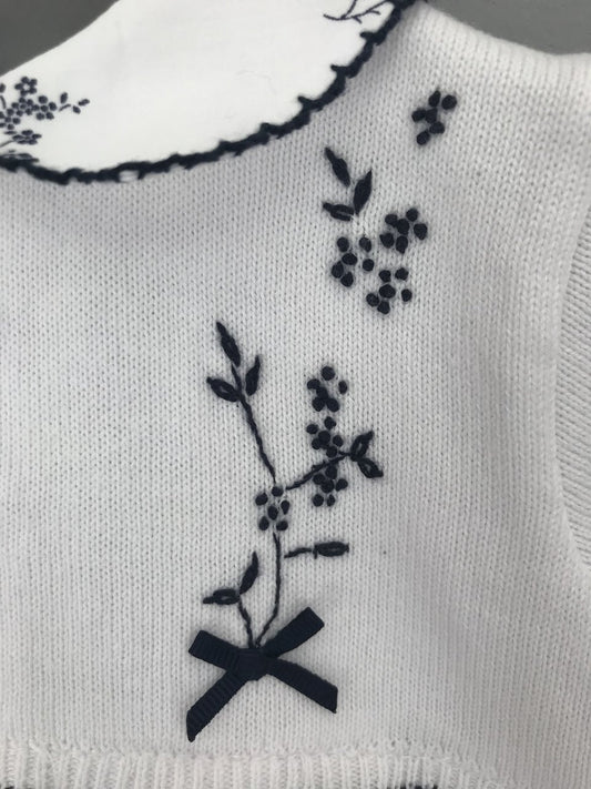 White and Navy Bubble