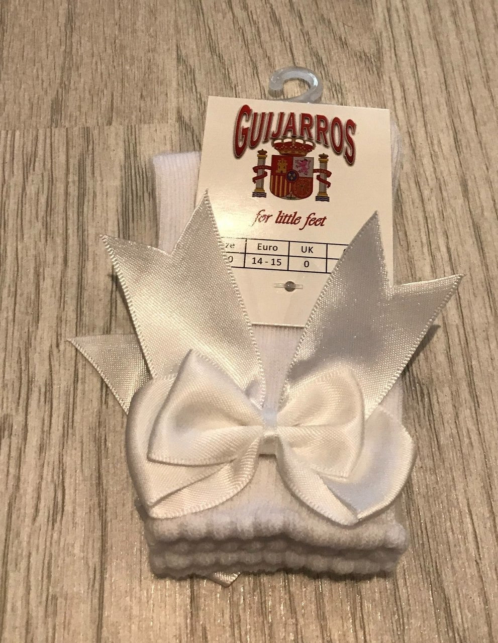 White Knee Bow Socks