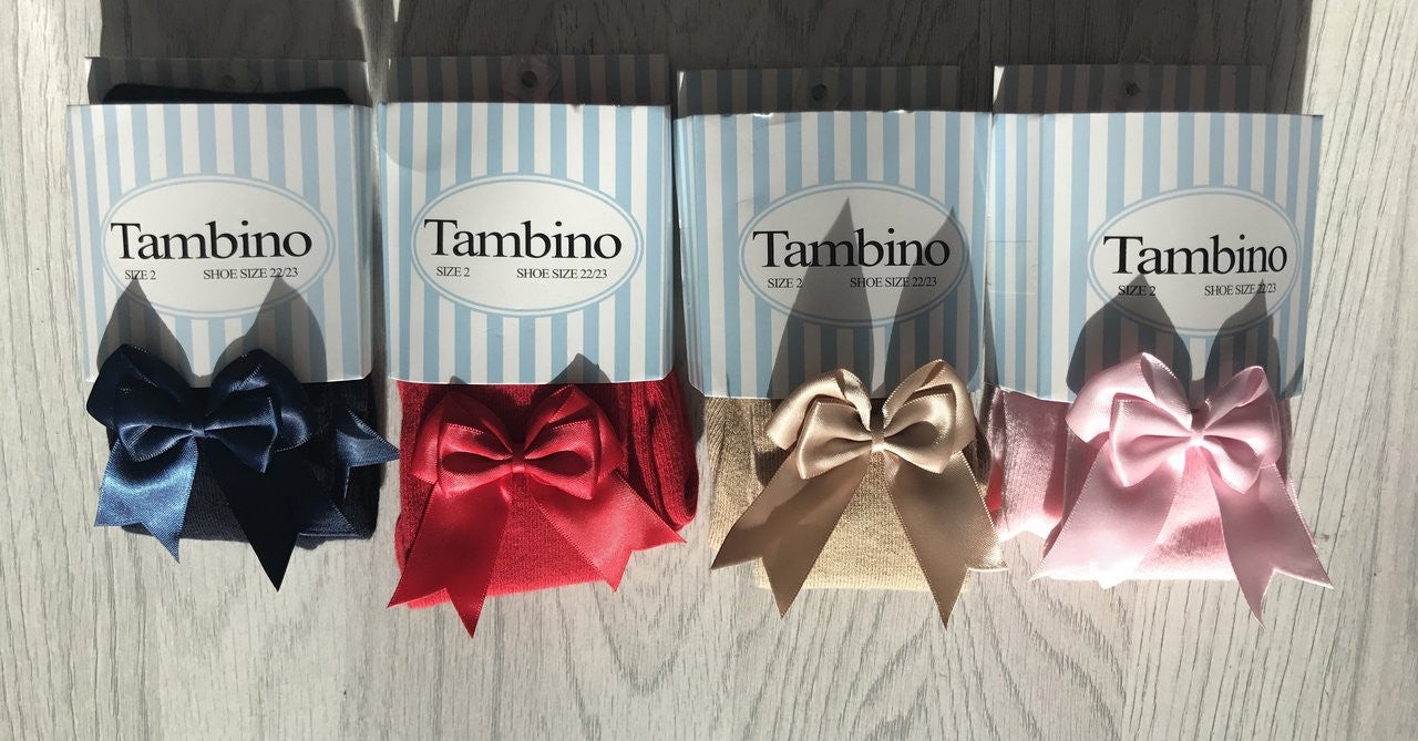 Tan Bow Tights
