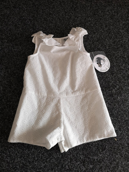 White Broidery Anglais Shortall