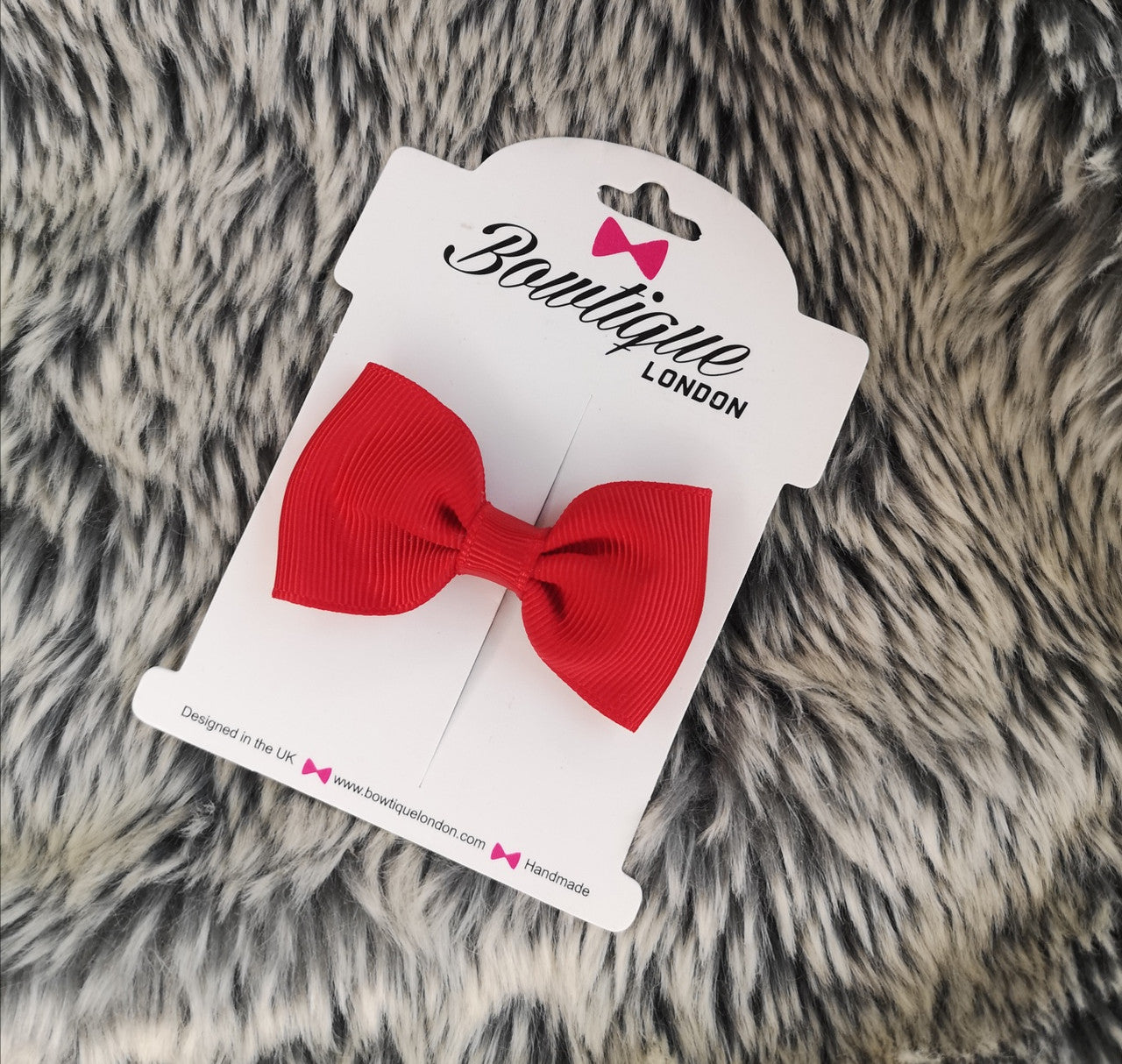 2.5" Hot Red Bow Tie Hair Clip