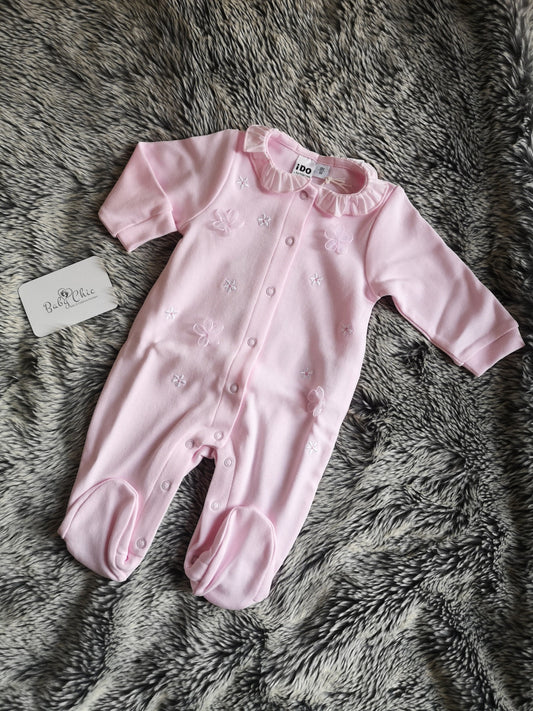 Pink Flower Babygrow