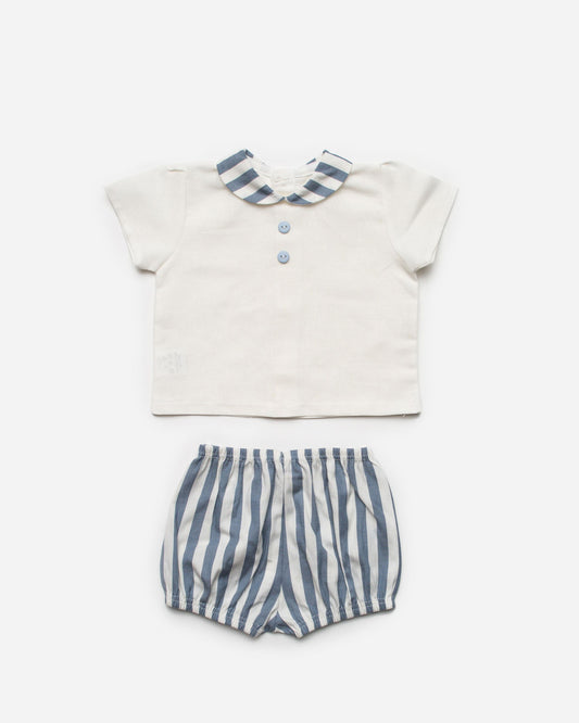 Juliana Blue and White Striped Set