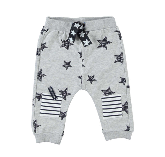 Boys Grey  and Navy Star Joggers