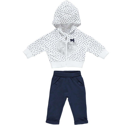 Navy and White Baby Joggers