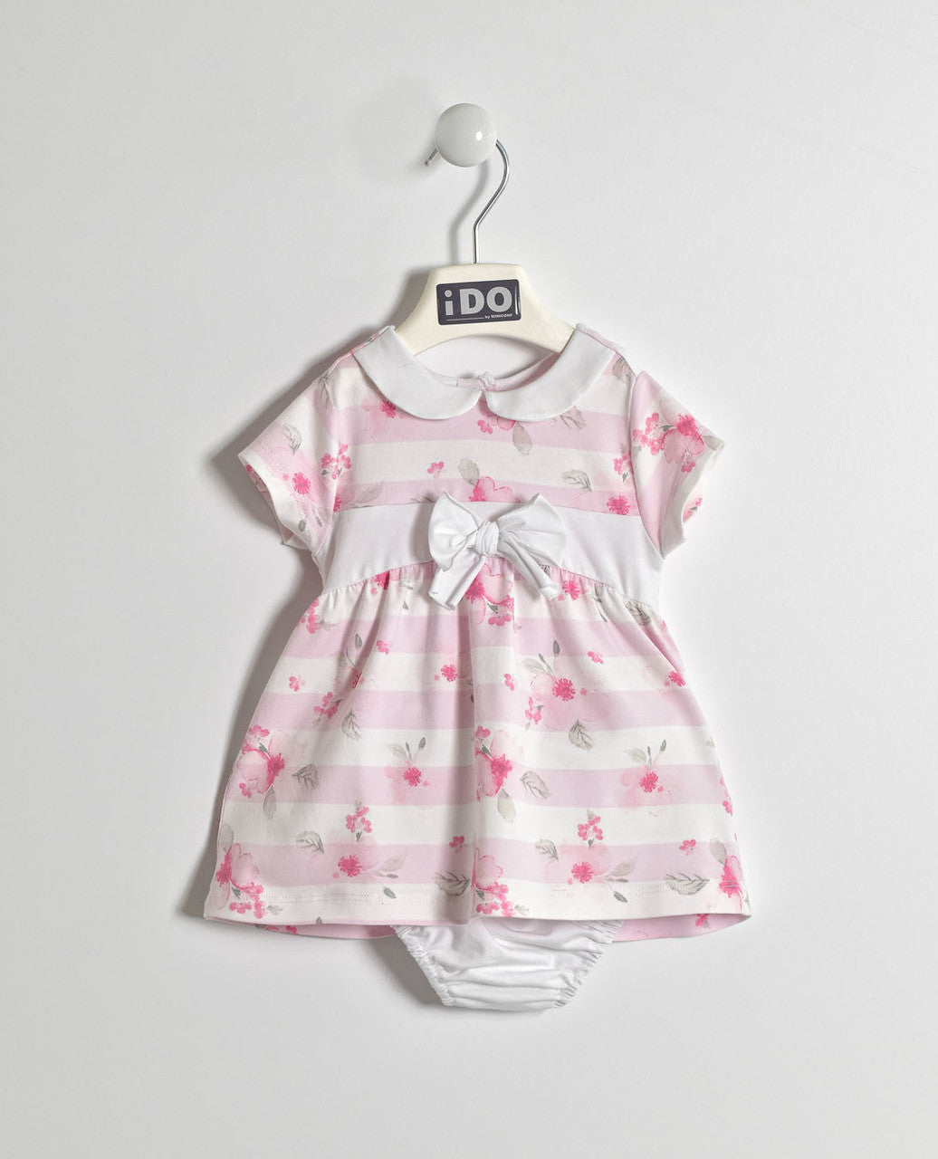 Pink and White Cotton Dress