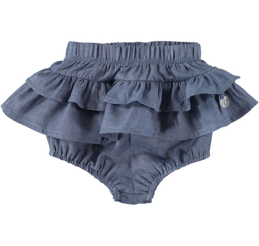 Denim Style Ruffle Shorts and TShirt Set