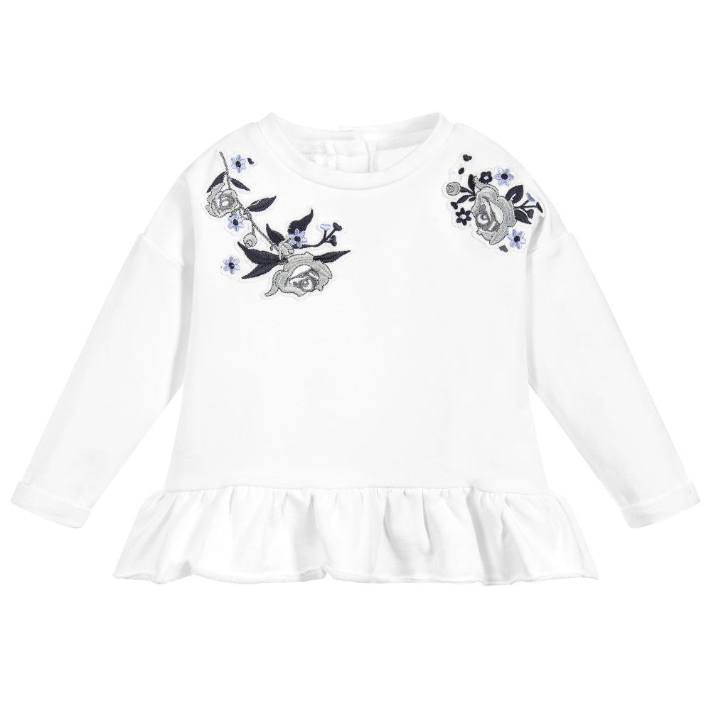 iDO  White  Flower Jumper Set