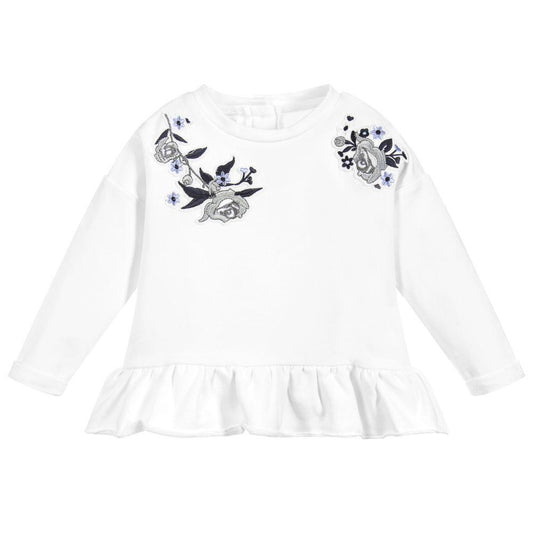 iDO  White  Flower Jumper Set