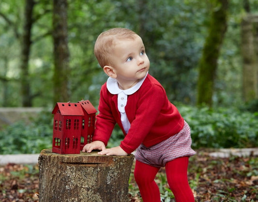 Granlei Red Knit Tartan  Outfit