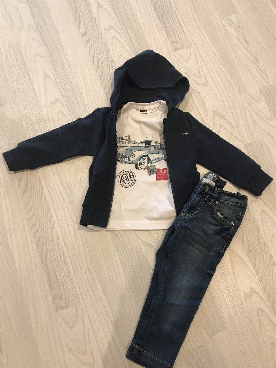 Navy Zip-Up Sweater