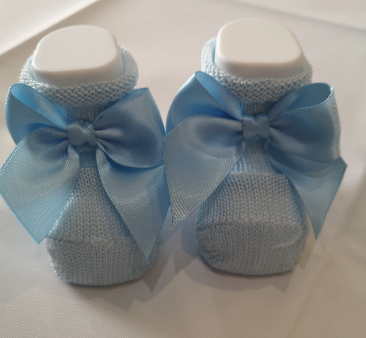 Sky Blue Newborn Bow Sock