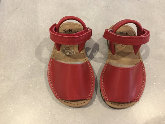 Red Napa Velcro Sandal