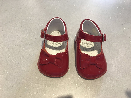 Red Bow Pram Shoe