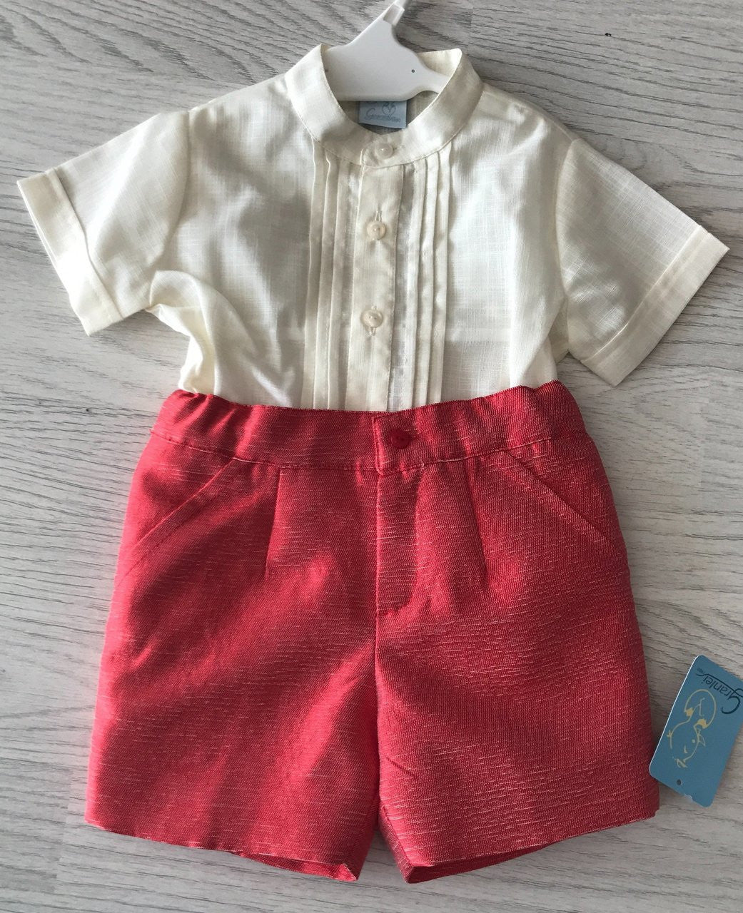 Granlei 'Romeo' Red and Cream Short Set