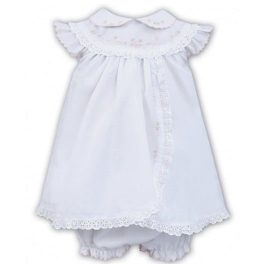 White Smocked Dress and Panty Set