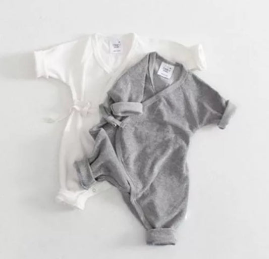 Angel Wing Romper Grey