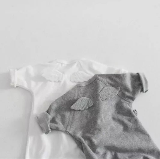 Angel Wing Romper Grey