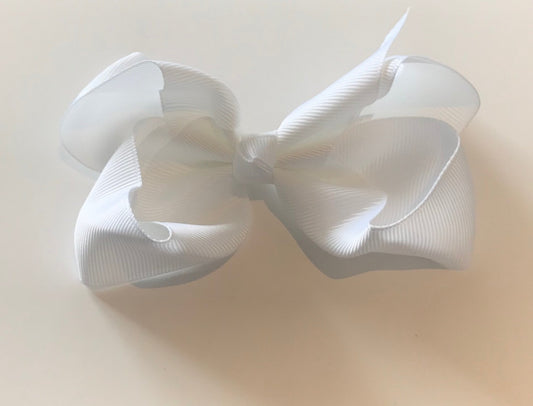 4" white Classic Bow