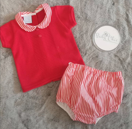 Granlei Red Striped Jam Pant Set