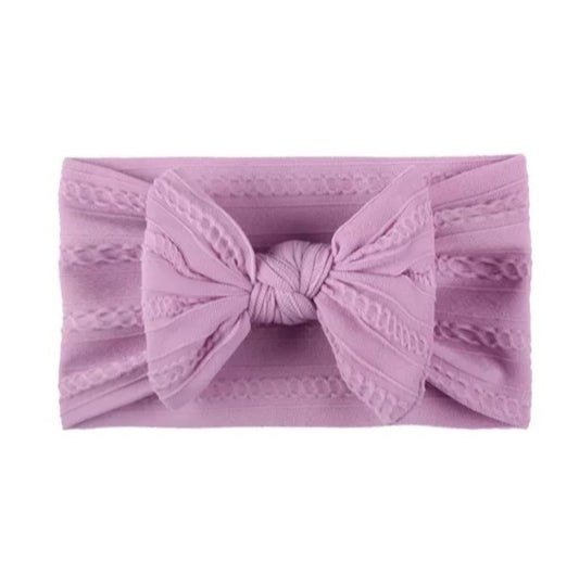 Lilac Cable Knit Baby Headband