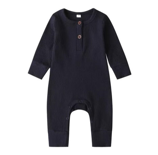 Navy Ribbed Bodysuit