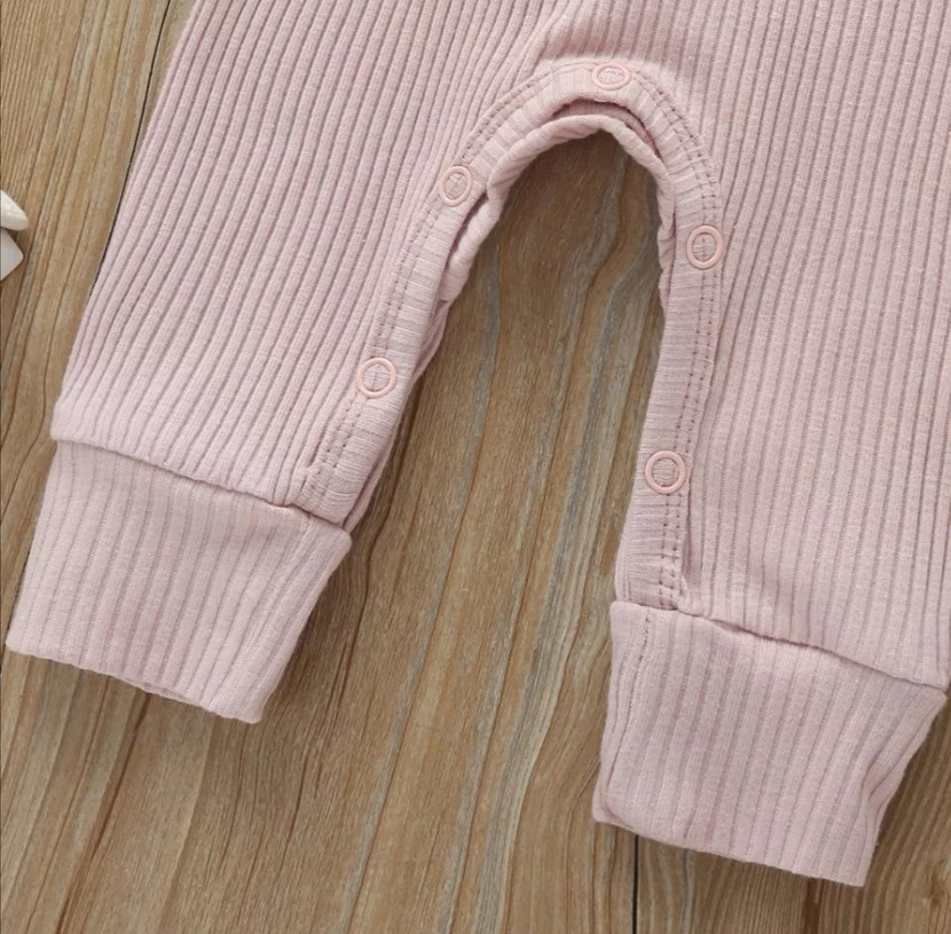 Light Pink Ribbed Bodysuit