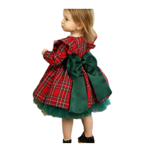 Red and Green Tartan Dress