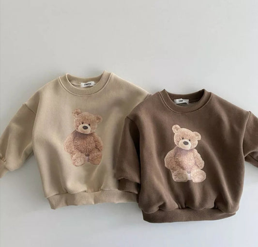 Unisex Cream Teddy Bear Sweater